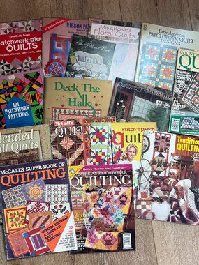 Huge Vintage Lot QUILT PATTERNS Books Magazines HUGE VARIETY All Usable Most New